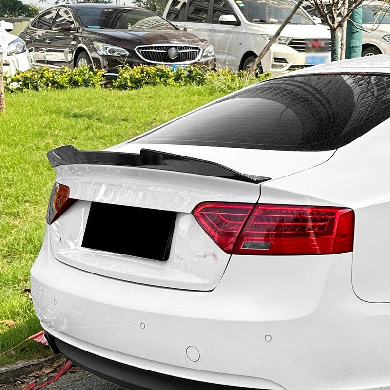 Car Craft Compatible With Audi A5 S5 Sportsback 2007-2024 Rear Roof Boot Trunk Wing Lip Spoiler Carbon Fiber Look Zst-911 Cf Usa