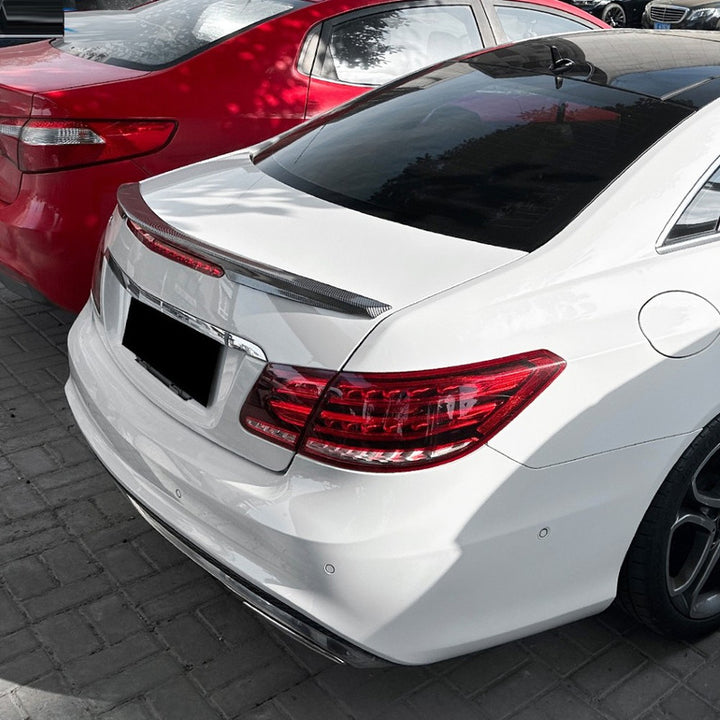 Car Craft Compatible With Mercedes Benz E Class Coupe 2009-2016 Rear Trunk Boot Roof Wing Lip Spoiler Splitter Skirts Zst-959 Carbon Fiber Look