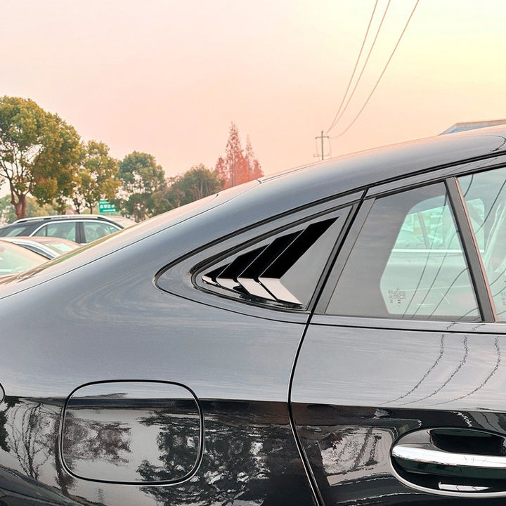 Car Craft Compatible With Mercedes Benz Glc Coupe C254 W254 2024+ Car Rear Window Louvers Sticker Rear Triangle Window Shade Spoiler Trim Accessories Zst-1056 Glossy Black