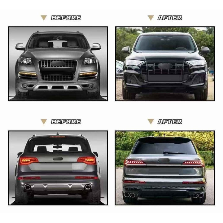 Car Craft Compatible With Audi Q7 2006-2015 To Sq7 2023 S Line Upgrade Facelift Conversion Bodykit Bumper Hood Headlight Taillight CC-6374