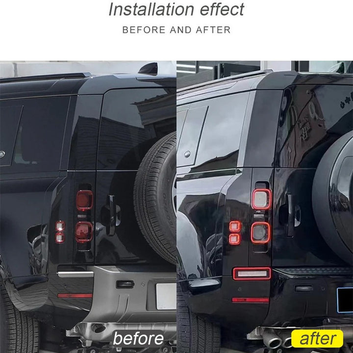 Car Craft Compatible With Range Land Rover Defender 90 110 130 L663 Lr129997 2020+ Rear Led Bumper Light Reflector Tail Brake Stop Lamp Turn Signal Light Red - CAR CRAFT INDIA