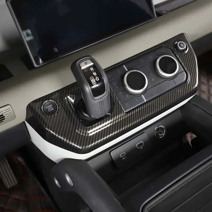 Car Craft Compatible With Range Land Rover Defender 90 110 L663 Lr129997 2020+ Car Center Console Gear Shift Dashboard Button Frame Trim Cover Carbon Fiber - CAR CRAFT INDIA