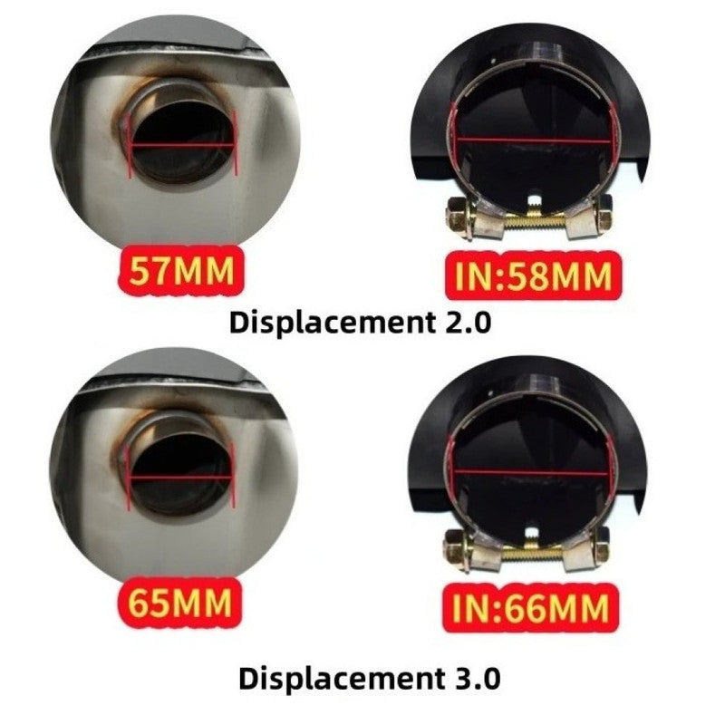 Car Craft Compatible With Range Land Rover Defender 90 110 130 L663 Lr129997 2020+ Car Exhaust Tip Tailpipe Stainless Steel Square Muffler Tip Nozzle Silensor 2.0 Square Khan Style Black - CAR CRAFT INDIA