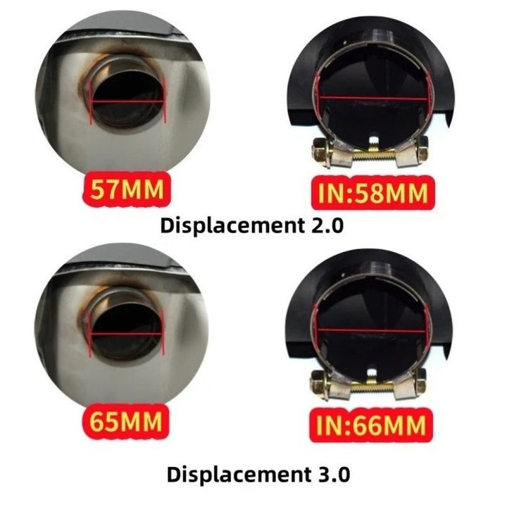 Car Craft Compatible With Range Land Rover Defender 90 110 130 L663 Lr129997 2020+ Car Exhaust Tip Tailpipe Stainless Steel Square Muffler Tip Nozzle Silensor 2.0 Square Khan Style Black - CAR CRAFT INDIA