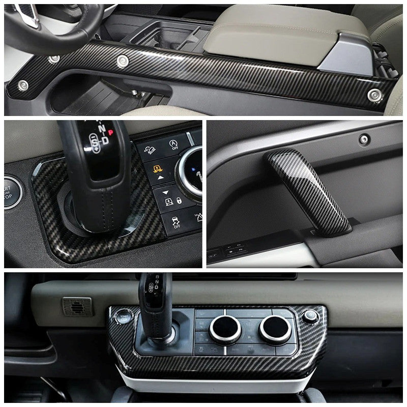 Car Craft Compatible With Range Land Rover Defender 90 110 L663 Lr129997 2020+ Car Interior Trim Set Center Console Aremest Panel Side Trim Strips Steering Cover Piano Black - CAR CRAFT INDIA