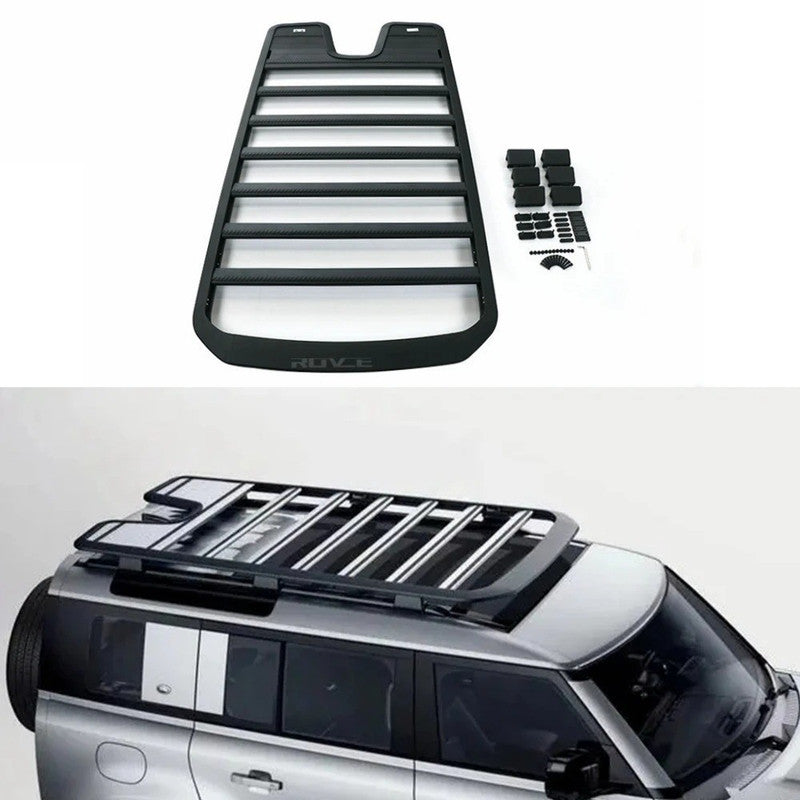 Car Craft Compatible With Range Land Rover Defender 110 L663 Lr129997 2020+ Roof Rail Rack Bars Luggage Rack Carrier Bar 4 Door 110 Black - CAR CRAFT INDIA