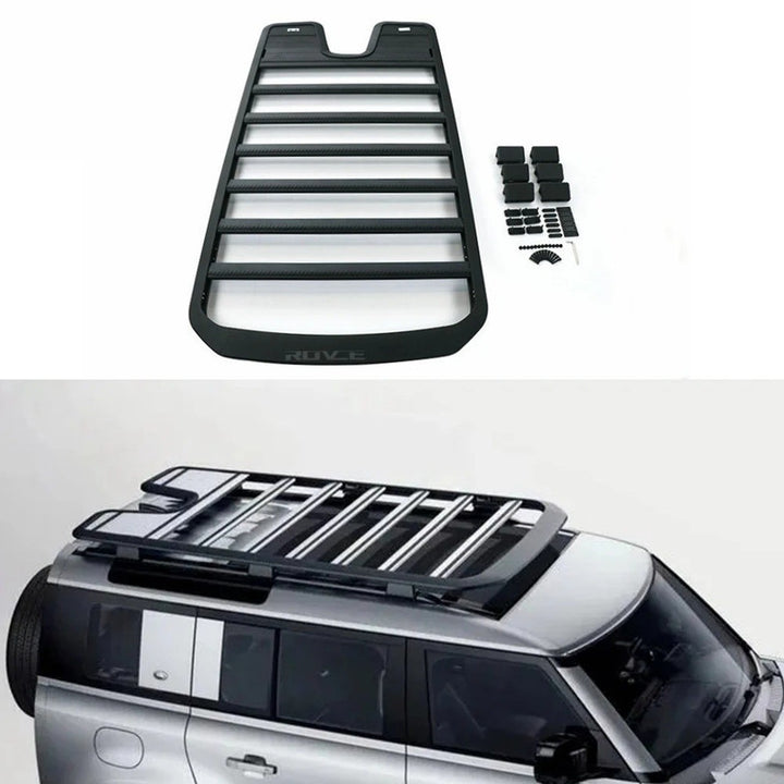 Car Craft Compatible With Range Land Rover Defender 110 L663 Lr129997 2020+ Roof Rail Rack Bars Luggage Rack Carrier Bar 4 Door 110 Black - CAR CRAFT INDIA