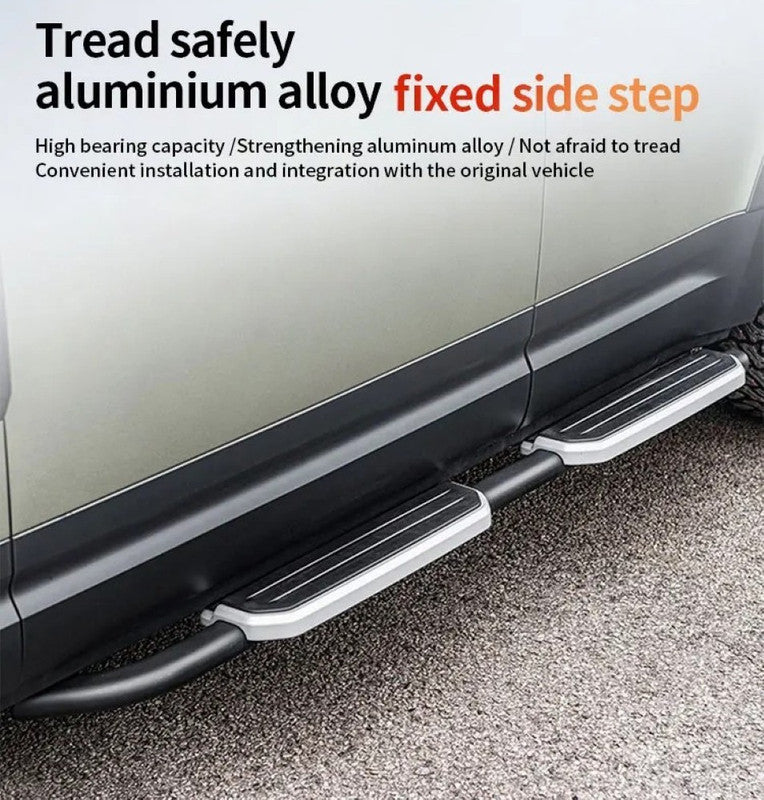 Car Craft Compatible With Range Land Rover Defender 110 L663 Lr129997 2020+ Non-slip Fixed Side Step Running Board Silver 4 Door - CAR CRAFT INDIA