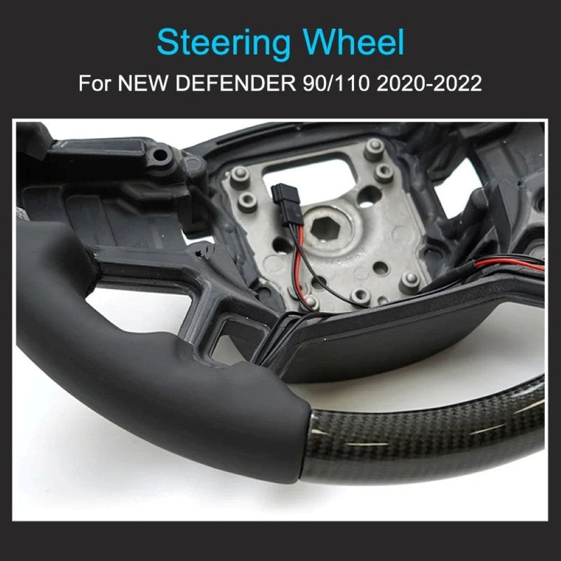 Car Craft Compatible With Range Land Rover Defender 90 110 130 L663 Lr129997 2020+ Car Steering Wheel Carbon Fiber Alcantara - CAR CRAFT INDIA