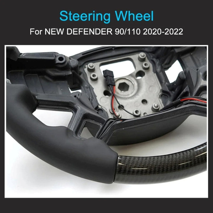 Car Craft Compatible With Range Land Rover Defender 90 110 130 L663 Lr129997 2020+ Car Steering Wheel Carbon Fiber Alcantara - CAR CRAFT INDIA