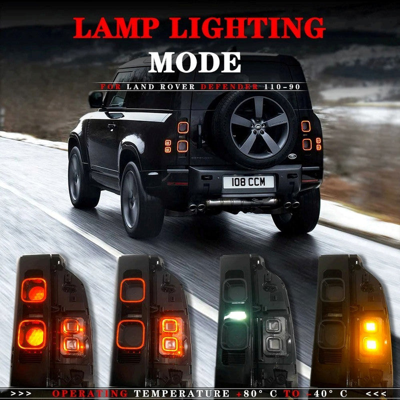 Car Craft Compatible With Range Land Rover Defender 90 110 L663 Lr129997 2020+ Car Rear Upgraded Tail Light Lamp Xenon Taillight Retrofit Upgrade Modified Led Drl Hid Black - CAR CRAFT INDIA