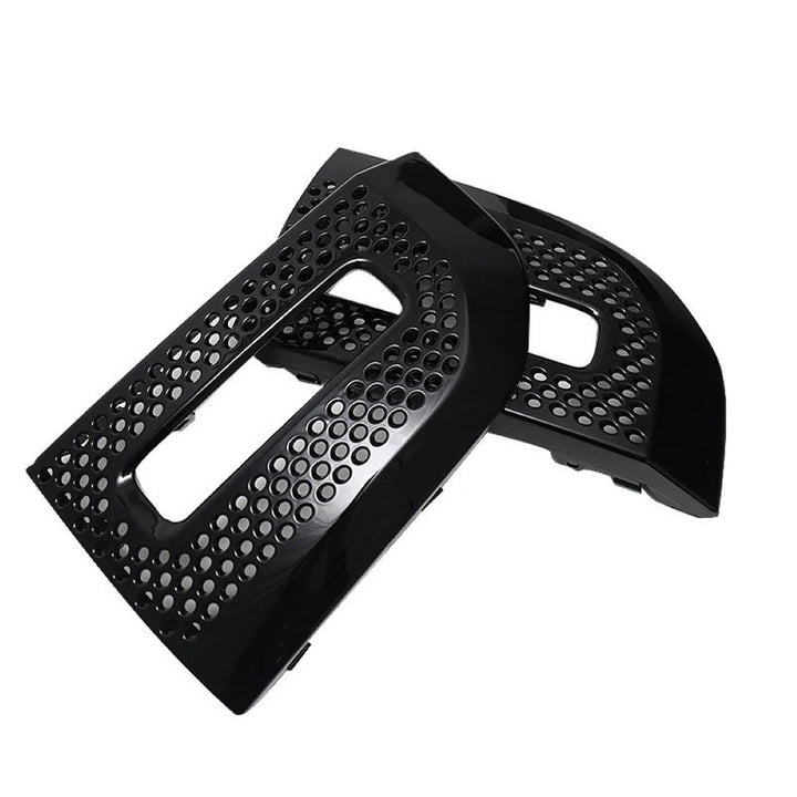 Car Craft Compatible With Range Land Rover Defender 90/110 L663 Lr129997 2020+ Front Bumper Fog Lamp Light Grill Cover Frame Trim Glossy Black - CAR CRAFT INDIA