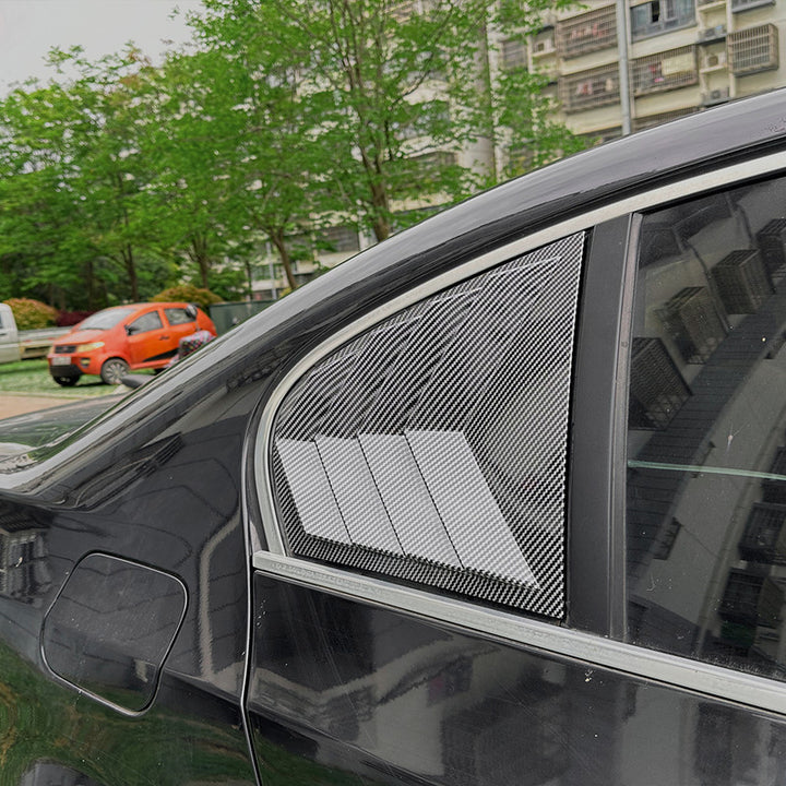 Car Craft Compatible With Bmw 5 Series E60 2004-2009 Rear Side Window Mirror Louver Spoiler Cover Carbon Fiber Look Zst-689 Cf