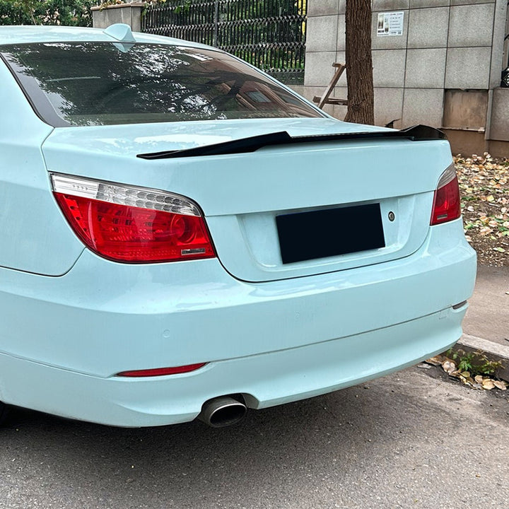 Car Craft Compatible With Bmw 5 Series E60 2004-2010 Rear Trunk Boot Roof Wing Lip Spoiler Splitter Skirts M4 Style Zst-928 Gb Glossy Black