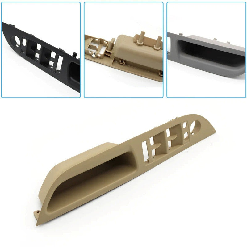 Car Craft Compatible With Bmw 5 Series E60 E61 2006-2010 Car Interior Door Handle Inner Door Armrest Panel Pull Trim Window Switch Cover Beige 51416983706 Rhd