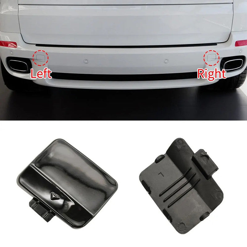 Car Craft Compatible With Bmw X5 E70 Lci 2011-2014 Rear Bumper Tow Hook Towing Tochan Trailer Cover 51127271815 Unpainted Left - CAR CRAFT INDIA