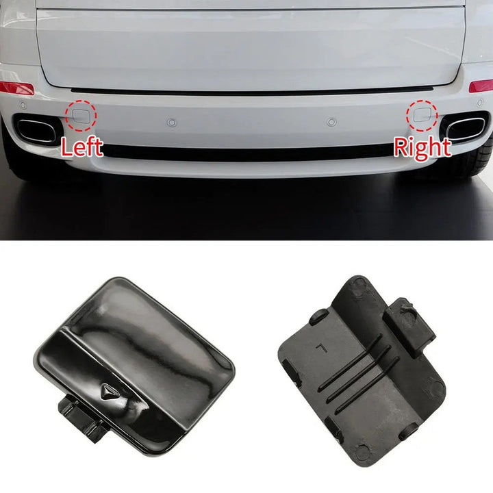 Car Craft Compatible With Bmw X5 E70 Lci 2011-2014 Rear Bumper Tow Hook Towing Tochan Trailer Cover 51127271816 Unpainted Right - CAR CRAFT INDIA