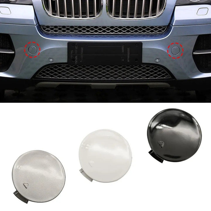 Car Craft Compatible With Bmw X6 E71 2006-2014 Front Bumper Tow Hook Towing Tochan Trailer Cover 51117074459 Unpainted Left - CAR CRAFT INDIA