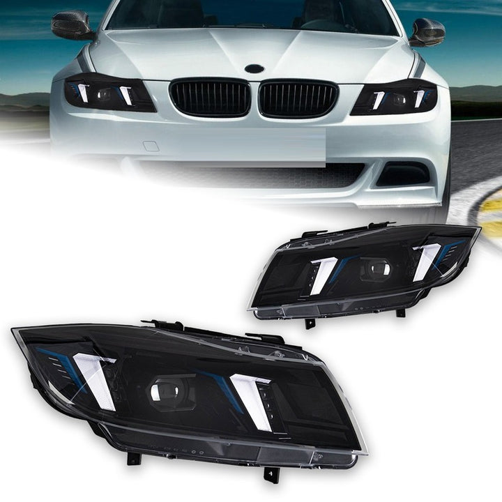 Car Craft Compatible With Bmw 3 Series E90 2008-2012 Car Front Upgraded Head Light Lamp Xenon Headlight Retrofit Upgrade Modified Led Drl Hid Laser Style For Xenon Car CC-6719 - CAR CRAFT INDIA