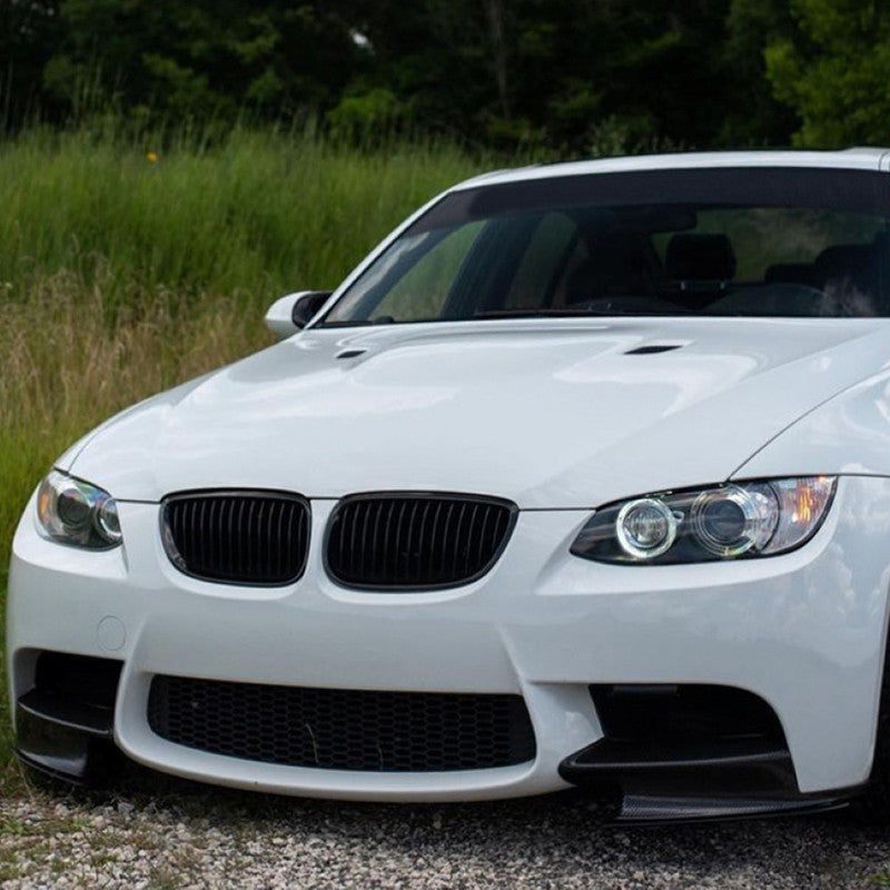 Car Craft Compatible With Bmw 3 Series E90 E91 E92 2007-2011 M Sports Front Bumper Lip Splitter Skirts Canard Carbon Fiber Look Zst- 477 Cf - CAR CRAFT INDIA