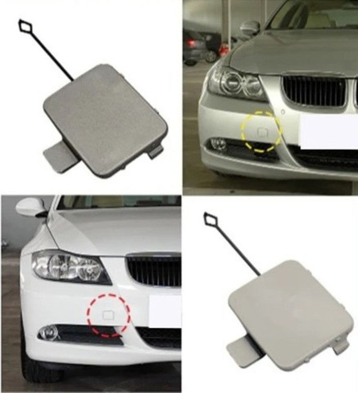 Car Craft Compatible With Bmw 3 Series E90 2005-2008 Front Bumper Tow Hook Towing Tochan Trailer Cover 51117167575 Unpainted - CAR CRAFT INDIA