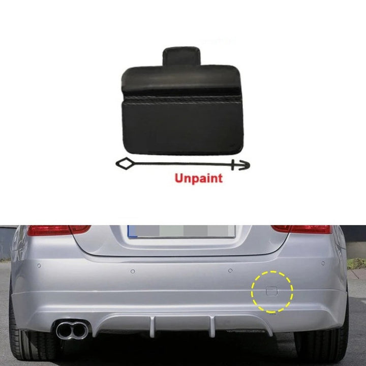 Car Craft Compatible With Bmw 3 Series E90 2005-2008 Rear Bumper Tow Hook Towing Tochan Trailer Cover 51127187542 Unpainted - CAR CRAFT INDIA
