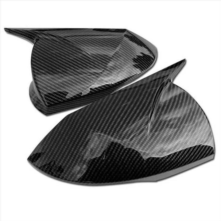 Car Craft Compatible With Hyundai Elantra 2021+ Side Rear View Mirror Cover Cap Paste Style Ar-mr-045 Cf Carbon Fiber Look CC-8577 - CAR CRAFT INDIA