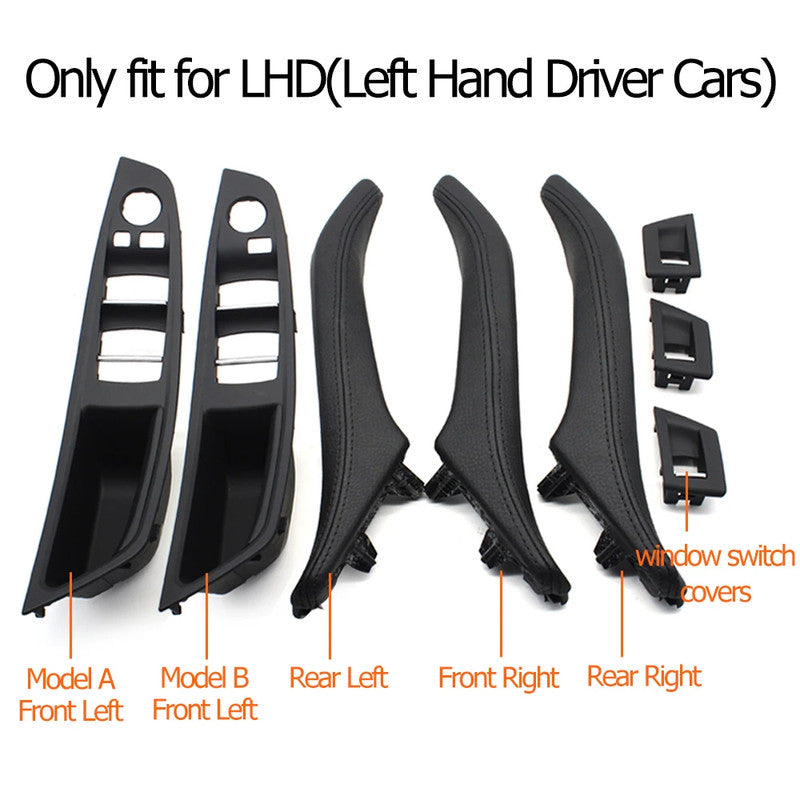 Car Craft Compatible With Bmw 5 Series F10 2010-2017 Car Interior Door Armrest Inside Pull Handle Full Set Black 225874 225847l 225848r 225889l 225890r Rhd Model A CC-7861 - CAR CRAFT INDIA