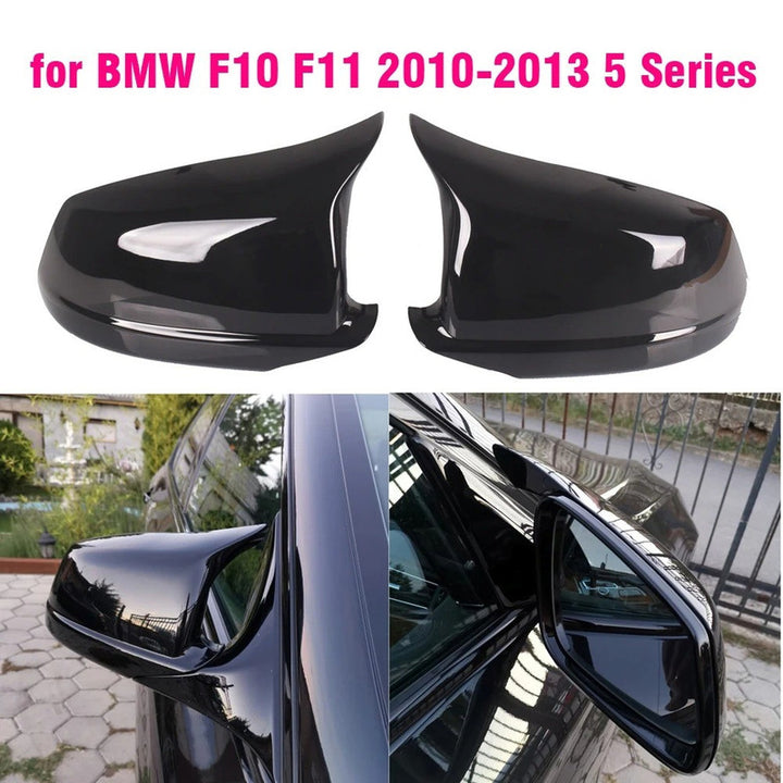 Car Craft Compatible With Bmw 5 Series F10 2010-2013 Pre Lci M3 M4 M5 M6 M7 Side Rear View Case Door Wing Cap Shell Housing Mirror Covers Glossy Black