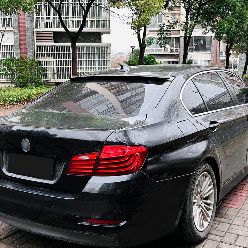 Car Craft Compatible With Bmw 5 Series F10 2010-2017 Rear Roof Wing Lip Spoiler Carbon Fiber Look Bm-035 Zst-646 Cf