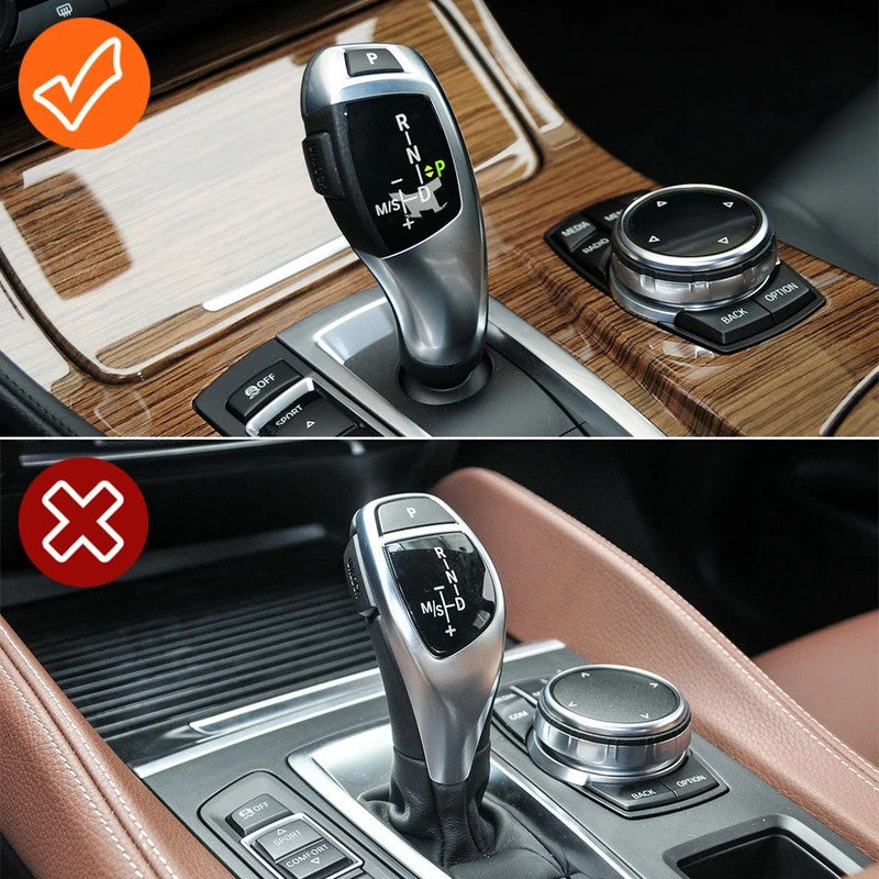 Car Craft Compatible With Bmw X5 X6 Series F15 F16 2014-2018 Car Gear Shifter Leaver Knob Shift Lever Cover Replacement 61319346826-a-3 Model A Piano Glossy Black CC-7815 - CAR CRAFT INDIA