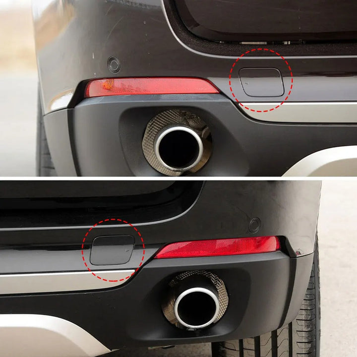 Car Craft Compatible With Bmw X5 F15 2014-2018 Rear Bumper Tow Hook Towing Tochan Trailer Cover 51127378573 Unpainted Left - CAR CRAFT INDIA