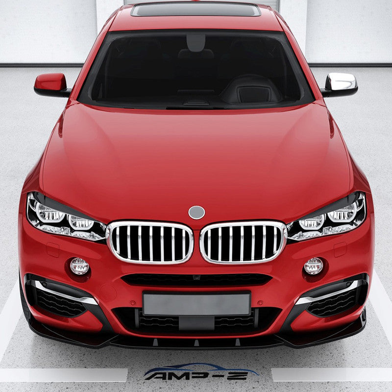 Car Craft Compatible With Bmw X6 F16 2014-2019 Front M Sports Bumper Lip Splitter Skirst Glossy Black Zst-714 Gb