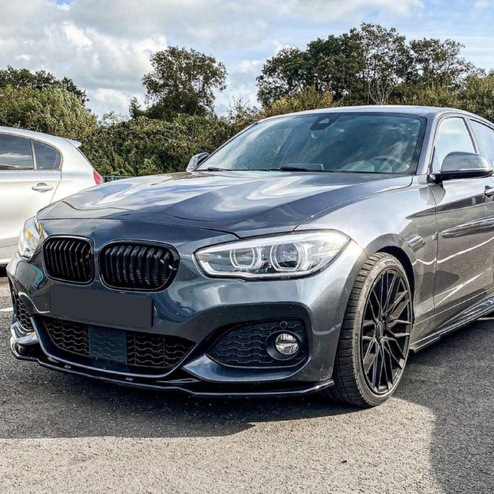 Car Craft Compatible With Bmw 1 Series F20 2015-2019 M Sports Front Bumper Lip Splitter Skirts Carbon Fiber Look Zst-324 Cf