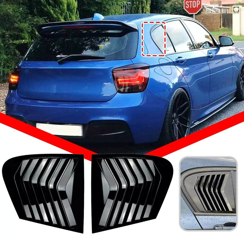 Car Craft Compatible With Bmw 1 Series F20 2011-2018 Rear Side Window Mirror Louver Spoiler Cover Carbon Fiber Look Zst-453 Cf