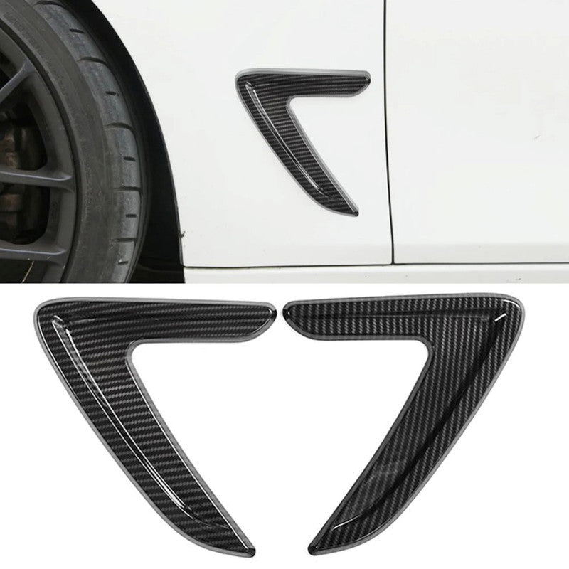 Car Craft Compatible With Bmw 3 Series F30 F80 2012-2018 Side Wing Air Flow Fender Grill Outlet Intake Vent Trim Carbon Fiber Look