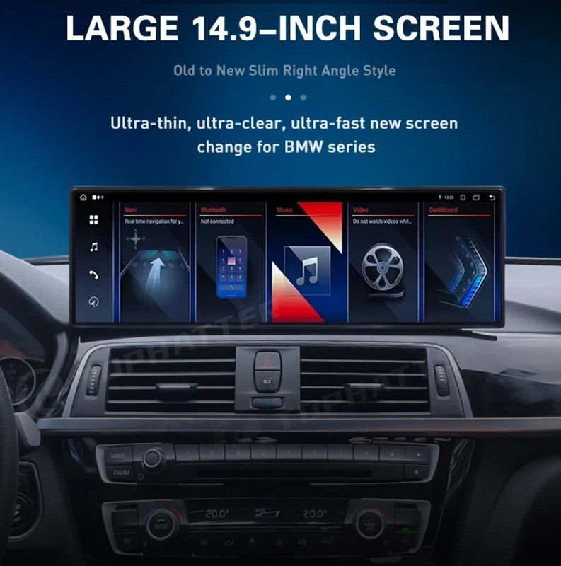 Car Craft Compatible With Bmw 3 Series F30 F34 2016-2018 4 Series F32 2016-2018 Android Multimedia Infotainment Touchscreen Dvd Player 4gb+64gb 14.9 Inch Evo