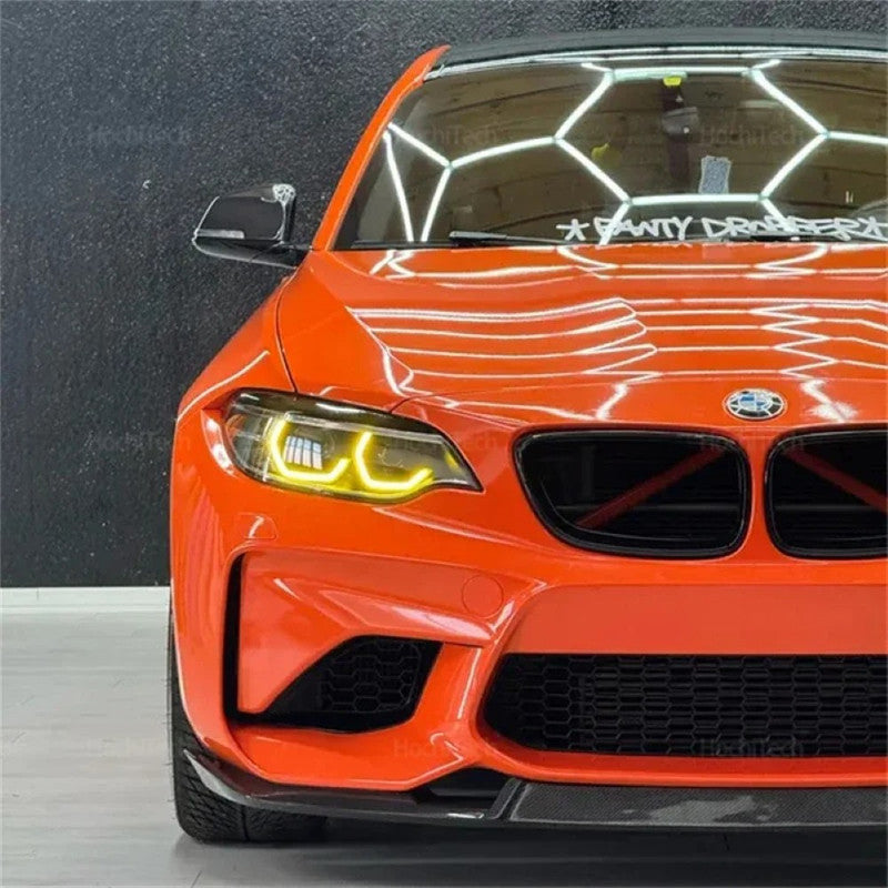 Car Craft Compatible With Bmw 2 Series F22 F23 M240i F87 M2 Facelift 2018-2021 Led Style Headlight Drl Daytime Running Light Angel Eye Led Module Yellow Color Csl Style