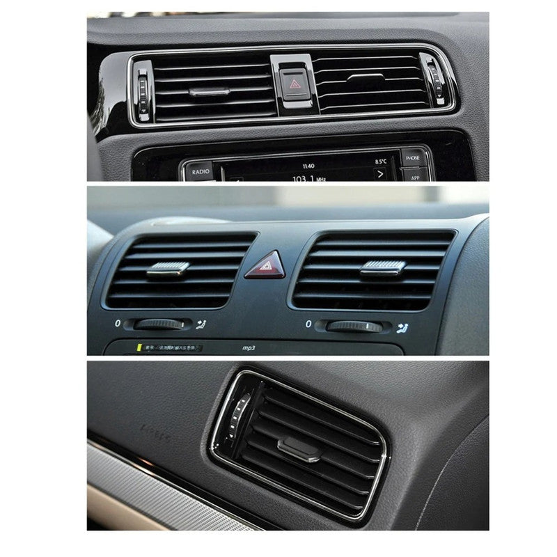 Car Craft Compatible With Vw Volkswagen Jetta Sagitar 2006-2011 Ac Air Vent Clip Slider Trim Knob 1kd819728-1 Front CC-7300 - CAR CRAFT INDIA