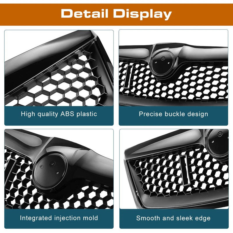 Car Craft Compatible With Skoda Laura Octavia 2009-2013 Rs Vrs Style Front Bumper Show Grill Honeycomb Black