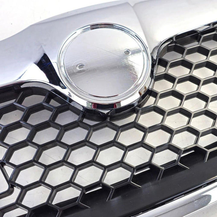 Car Craft Compatible With Skoda Laura Octavia 2009-2013 Rs Vrs Style Front Bumper Show Grill Honeycomb Chrome