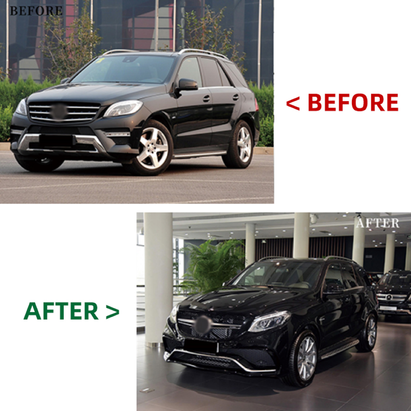 Car Craft Compatible With Mercedes Benz Ml W166 2012-2015 To Gle W166 2016-2019 Amg S63 Upgrade Facelift Conversion Hood Bodykit Bumper Trunk Headlight Taillight