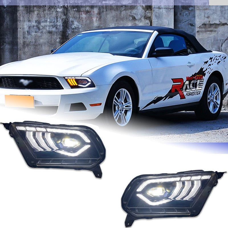 Car Craft Compatible With Ford Mustang Shalby 2013-2014 Car Front Upgraded Head Light Lamp Xenon Headlight Retrofit Upgrade Modified Led Drl Hid B