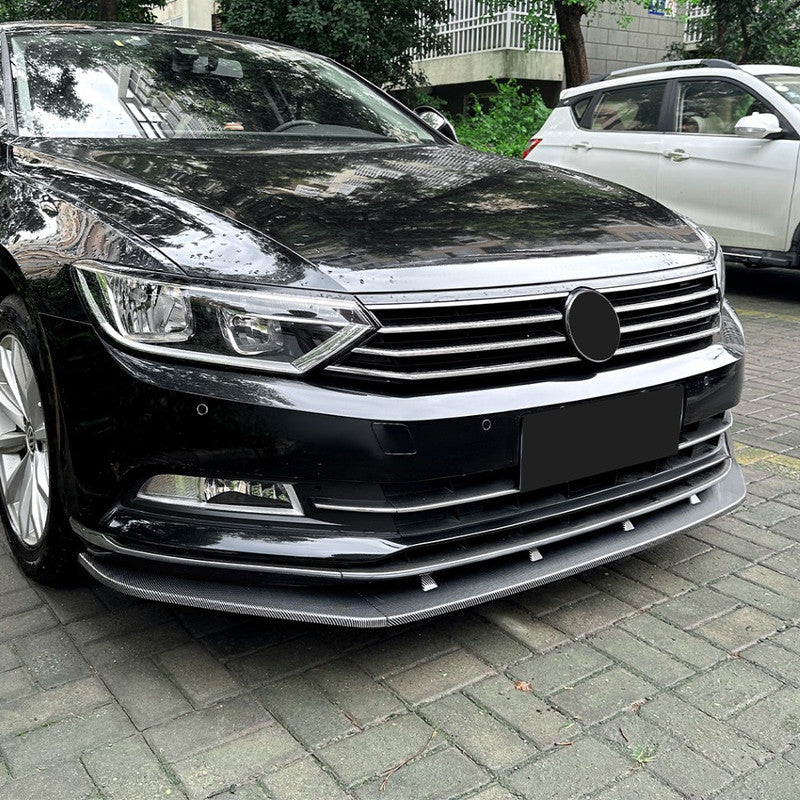 Car Craft Compatible With Volkswagen Vw Passat B8 Pre-facelift Standard 2016-2019 Front Bumper Lip Splitter Diffuser Skirst Flag Canard Carbon Fiber Look Zst-869 Cf