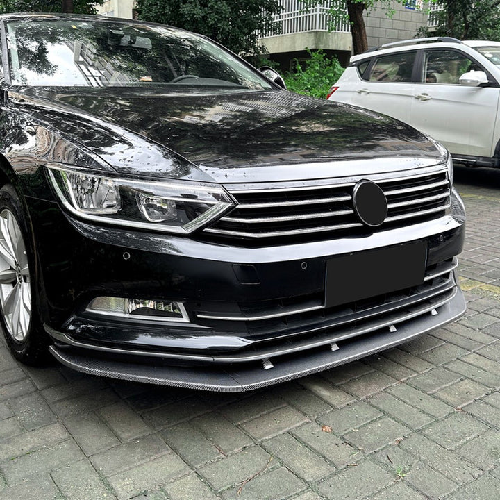 Car Craft Compatible With Volkswagen Vw Passat B8 Pre-facelift Standard 2016-2019 Front Bumper Lip Splitter Diffuser Skirst Flag Canard Glossy Black Zst-869 Gb