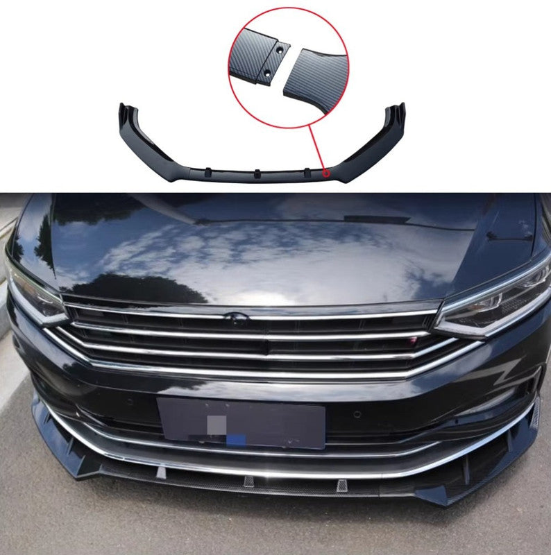 Car Craft Compatible With Vw Volkswagen Passat B8 2016-2019 Upgrade Facelift Convert To B8 R Line Style Front Bumper Lip Splitter Skirts