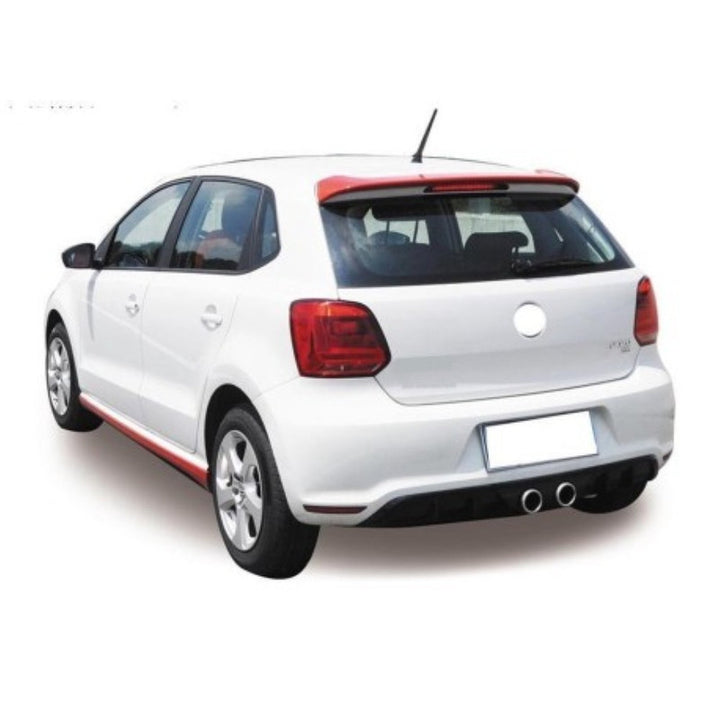 Car Craft Compatible With Vw Volkswagen Polo 2010-2024 Upgrade Facelift Convert To R400 R Line Style Rear Bumper Exhaust Tip Tailgate Pipe Silensor