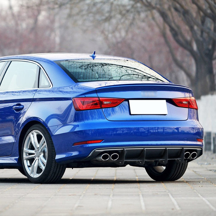 Car Craft Compatible With Audi A3 S3 8v 2013-2015 Rear Bumper Lip Skirt Splitter Diffuser