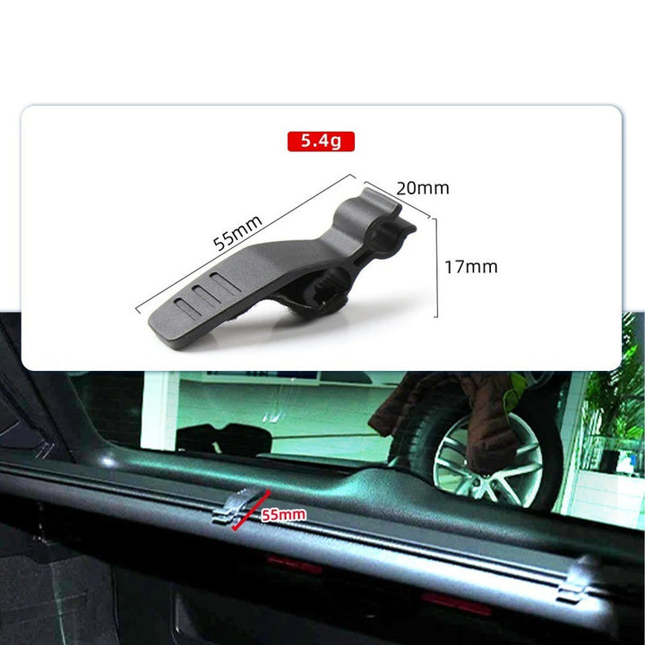 Car Craft Compatible With Vw Volkswagen Touareg 2011-2018 Car Trunk Shade Luggage Curtain Tray Cover Blind Repair Hook Vehicle Fixing Clip Modern Replaceable 7p689877345w Black CC-8970