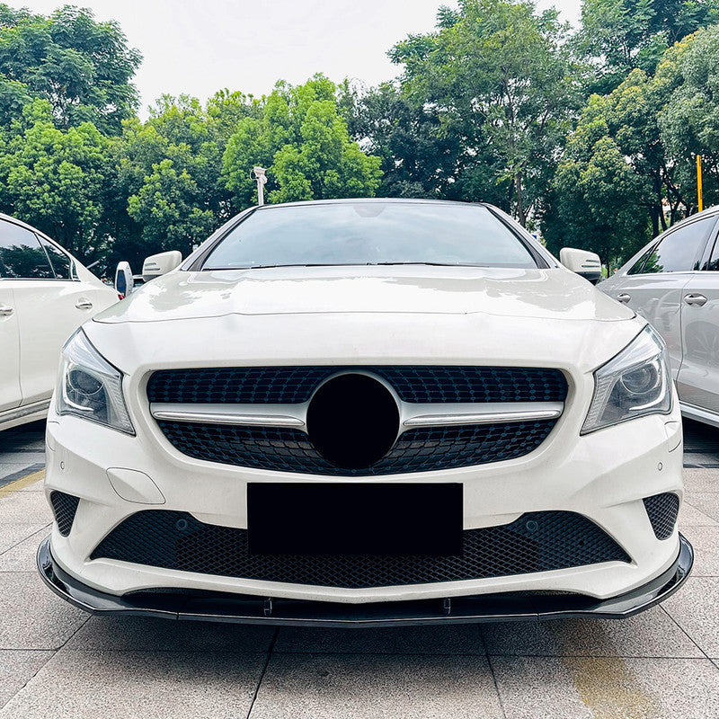 Car Craft Compatible With Mercedes Benz Cla W117 C117 2013-2015 Standard Front Bumper Lip Splitter Diffuser Skirst Flag Canard Carbon Fiber Look Zst-669 Cf